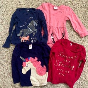 Lot of 4 girls shirts 2t 3t
